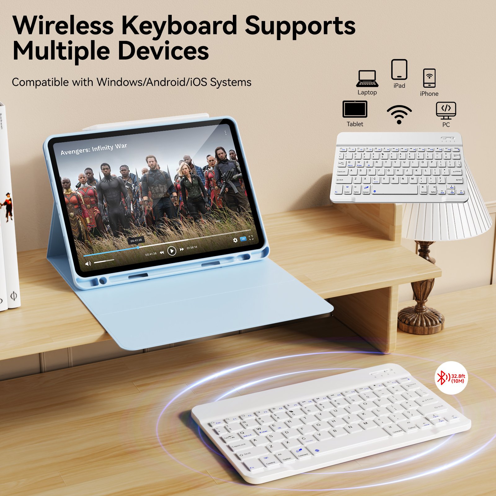 Kenke Keyboard case for ipad Pro 11 inch 2020 2021 2022 4th Generation tablet cover with pencil holder factory wholesales