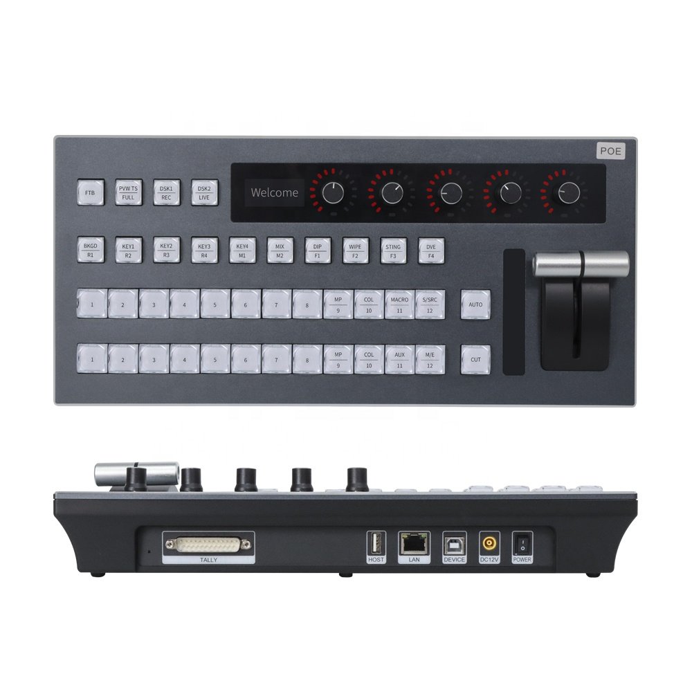 Broadcast Video Streaming Switcher Video Vmix&OBS Switcher Live Stream Video Switcher for Live and Broadcast Keyboard