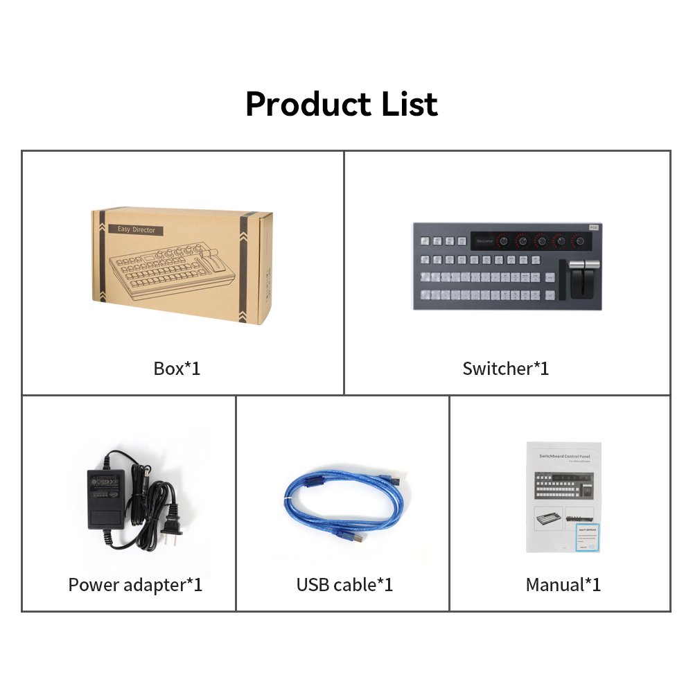 Broadcast Video Streaming Switcher Video Vmix&OBS Switcher Live Stream Video Switcher for Live and Broadcast Keyboard