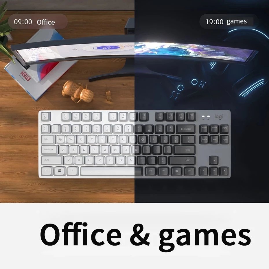 Original K835 Wired Keyboard TKL Gaming Mechanical keyboard 84-key Red/Blue Switch