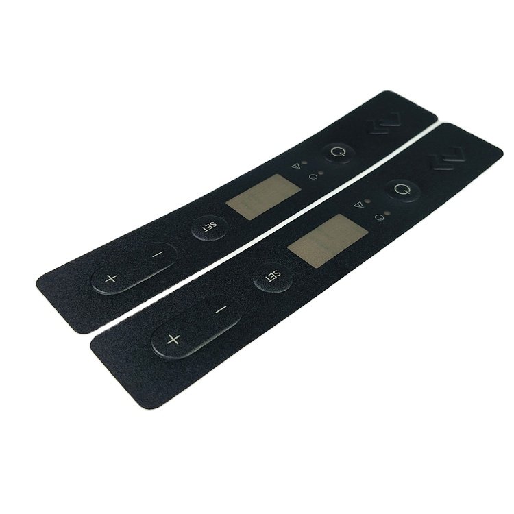 adhesive botton & embossed Front Panel Sticker Graphic Overlay