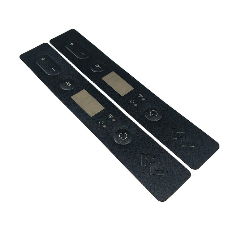 adhesive botton & embossed Front Panel Sticker Graphic Overlay
