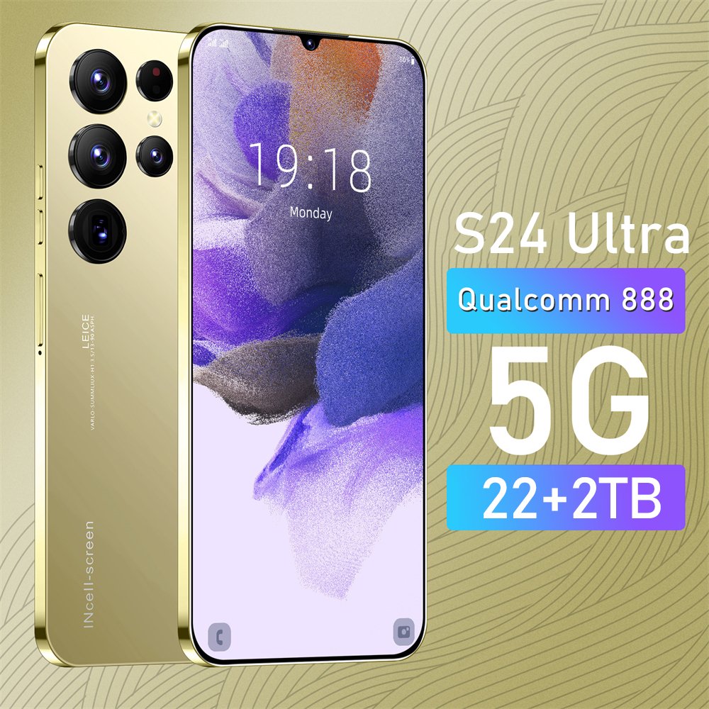 S24Ultra Smartphone, 7.3 inch HD Screen Phone, Android 13 4+64 16+1TB Memory Card Smartphone, Dual SIM Dual Standby 5G/4G/GPS