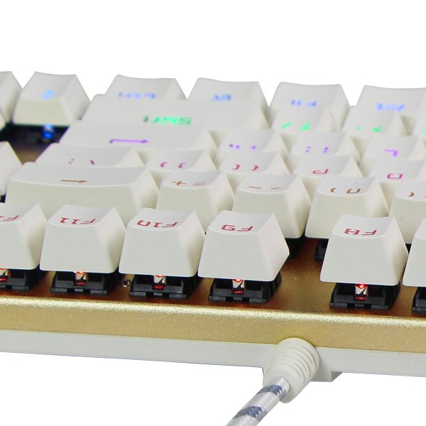 Mechanical Keyboard with Blue Switches RGB Backlit 104-Key Gaming Keyboard