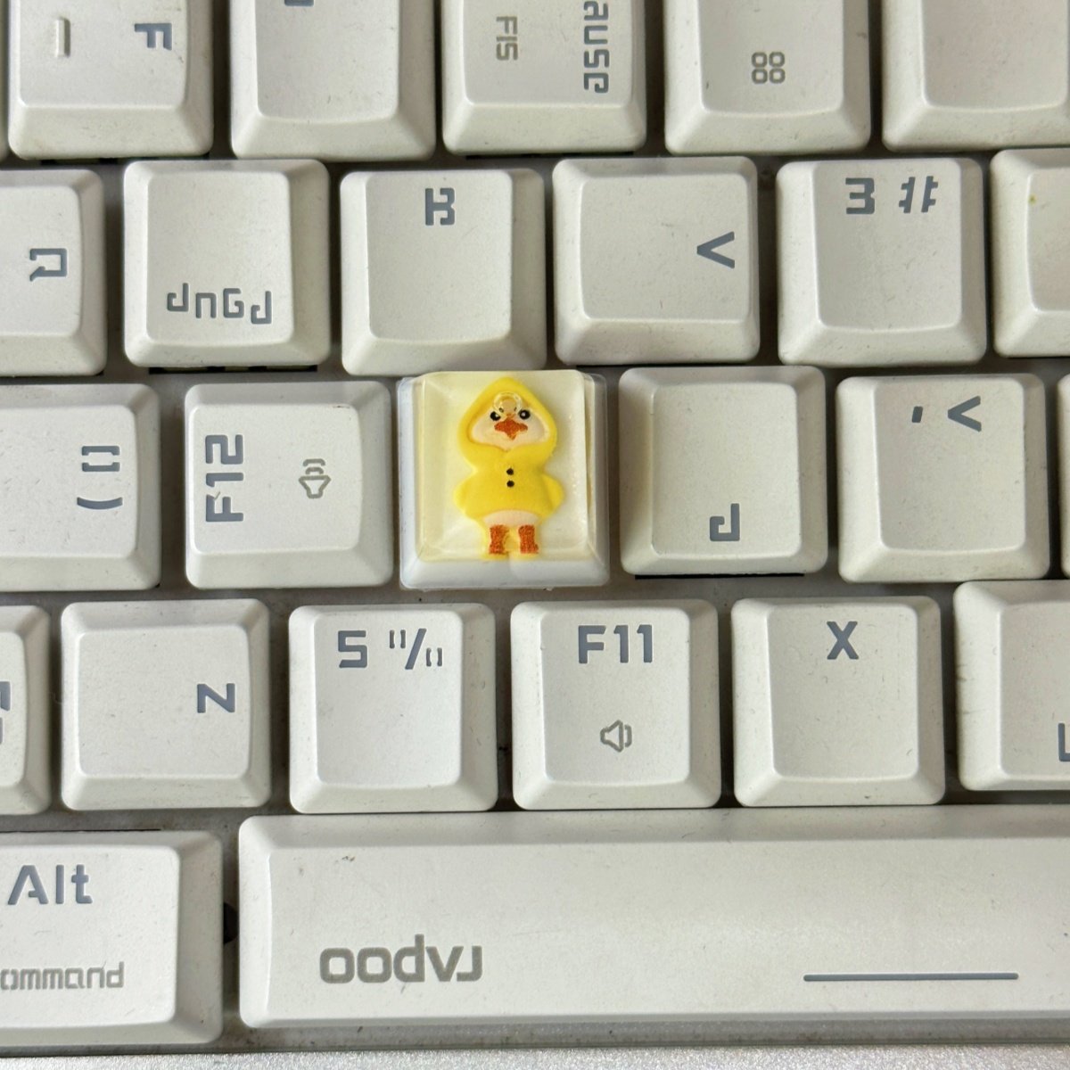 Custom Little Yellow Duck Keycaps 3D Anime Pattern Designs Resin Keycaps For MX Cherry Switches Mechanical Keyboard