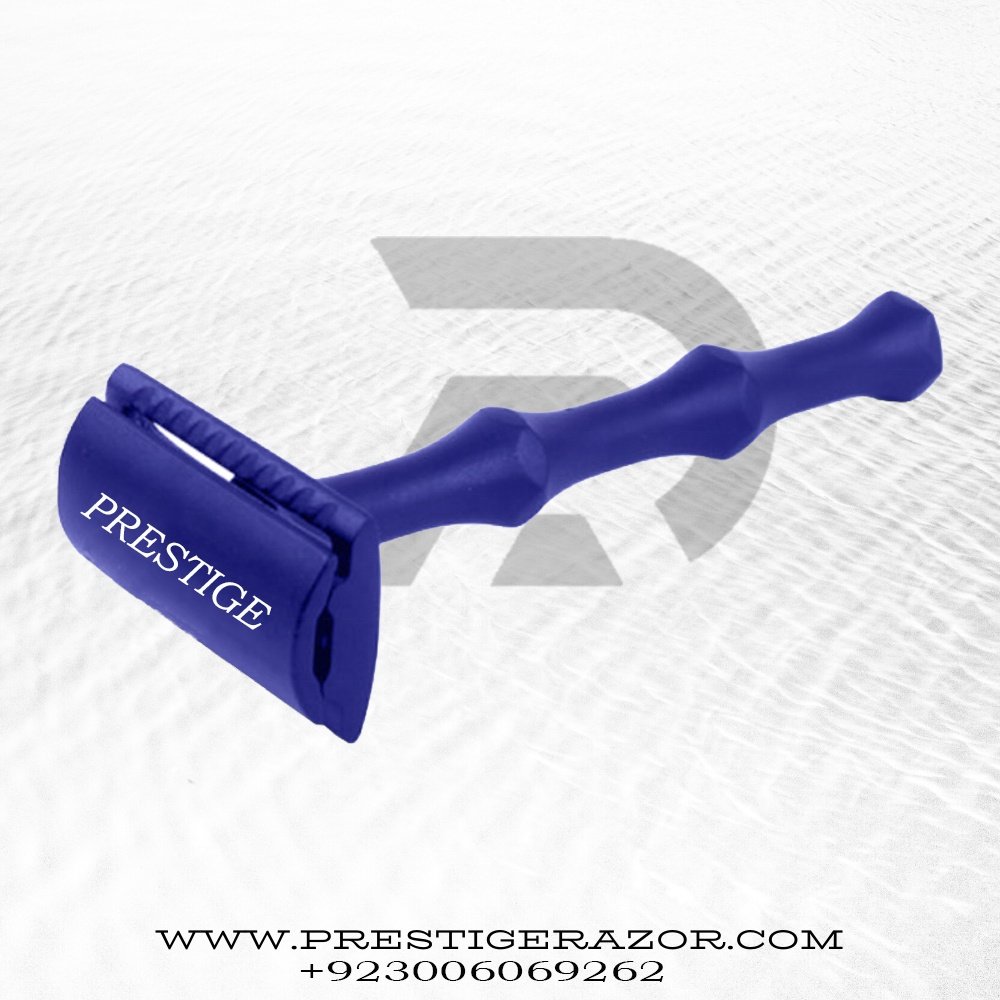 Classic 3-Piece Double Edge Safety Razor | Stainless Steel with Chrome Finish | Prestige Razor 1549 | For Shaving