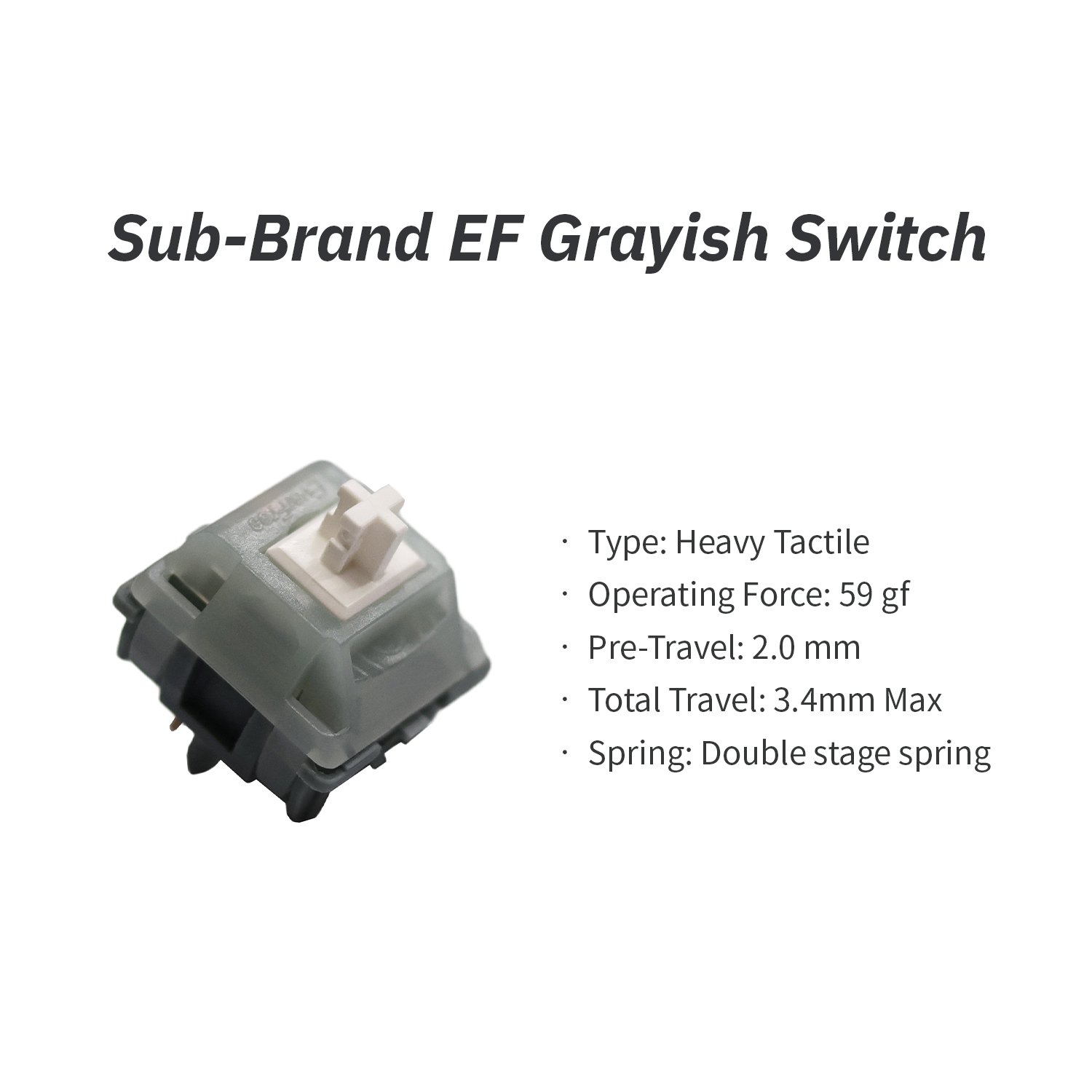 GATERON sub-brand Ever Free gaming heavy tactile custom EF Grayish switch mechanical keyboard switch