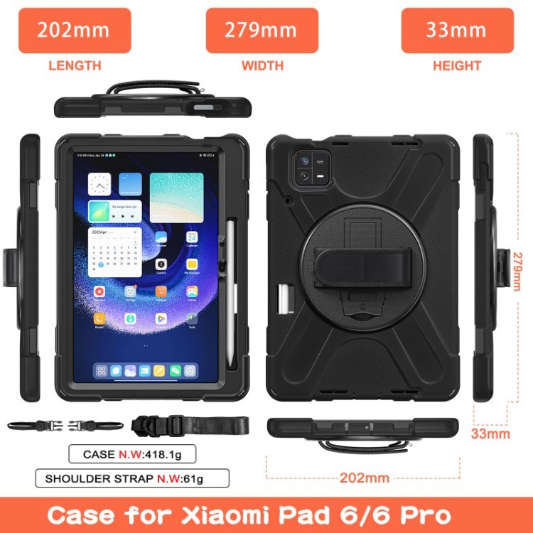 2024 Kids Tablet Case for Xiaomi Mi Pad 6 / Pad 6 Pro with Handle and Kickstand Shockproof Full Protection Case Cover