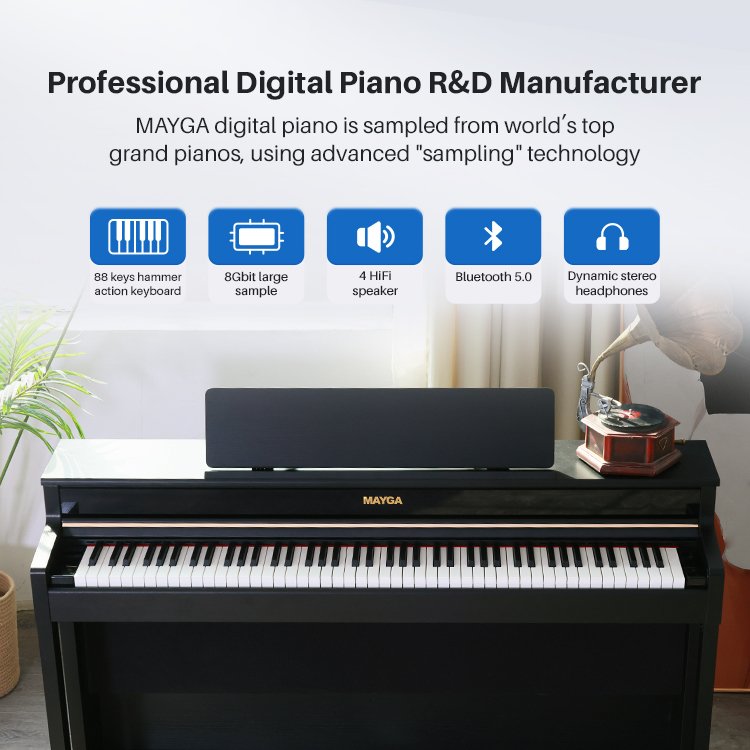 End-to-End Solution Provider MAYGA CX-300 model 88 key progressive hammer action keyboard Digital Piano