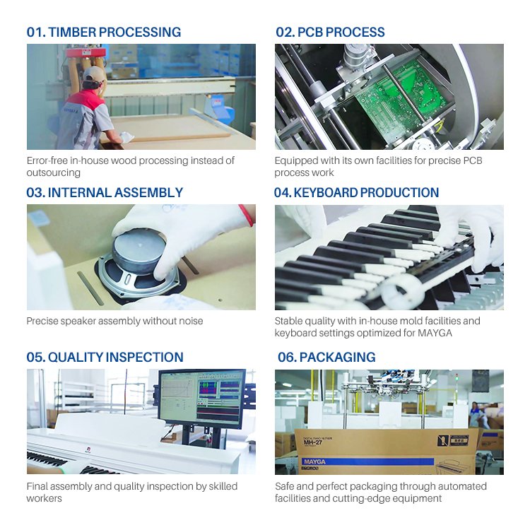 End-to-End Solution Provider MAYGA CX-300 model 88 key progressive hammer action keyboard Digital Piano
