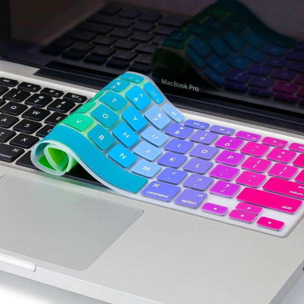 Wholesale Waterproof Silicone Keyboard Cover, Custom Colourful Keyboard Protector Cover for MacBook