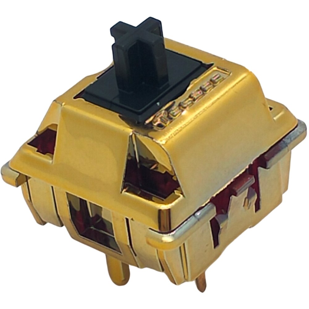 Tecsee PC/Nylon/PME Housing Metal Coated Metal Switch UPE/POM Linear Tactile Stem Double Gold Spring Mechanical Keyboard Switch