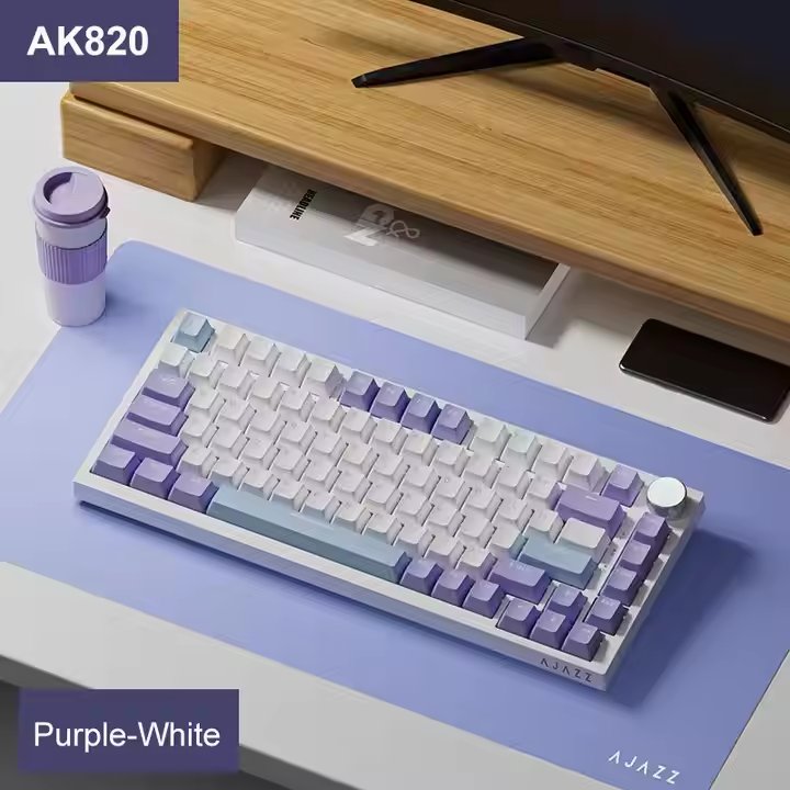 Ajazz AK820 75% Gasket 81 Keys Hot Swap Gaming RGB Wired Mechanical keyboard
