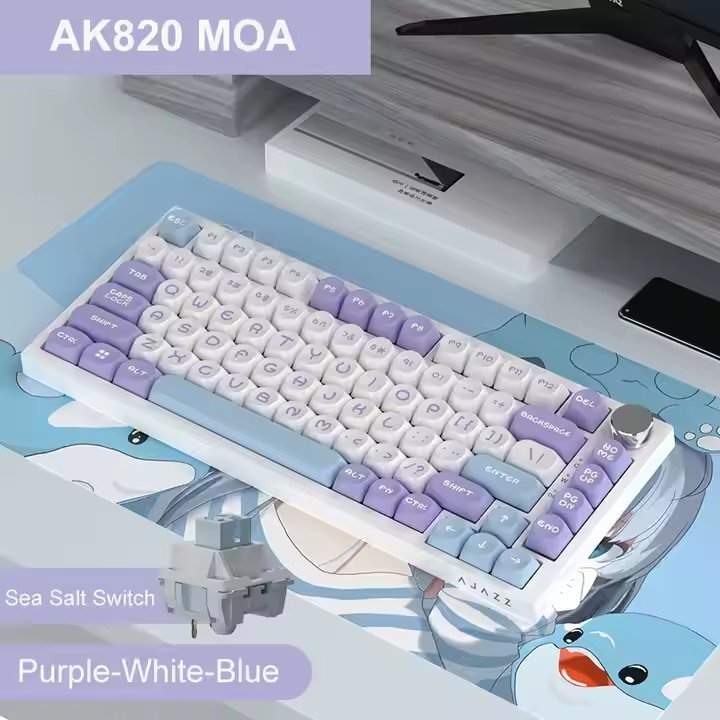 Ajazz AK820 75% Gasket 81 Keys Hot Swap Gaming RGB Wired Mechanical keyboard