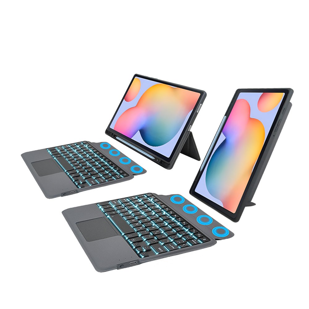 2-in-1 combo magic touchpad wireless keyboard case For Samsung galaxy tab S6 lite 2024 2022 P625 P620