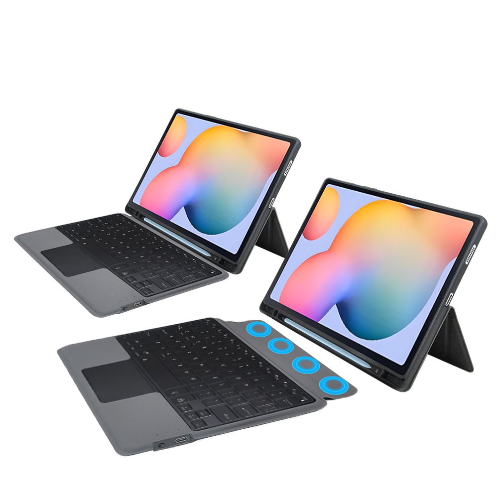2-in-1 combo magic touchpad wireless keyboard case For Samsung galaxy tab S6 lite 2024 2022 P625 P620