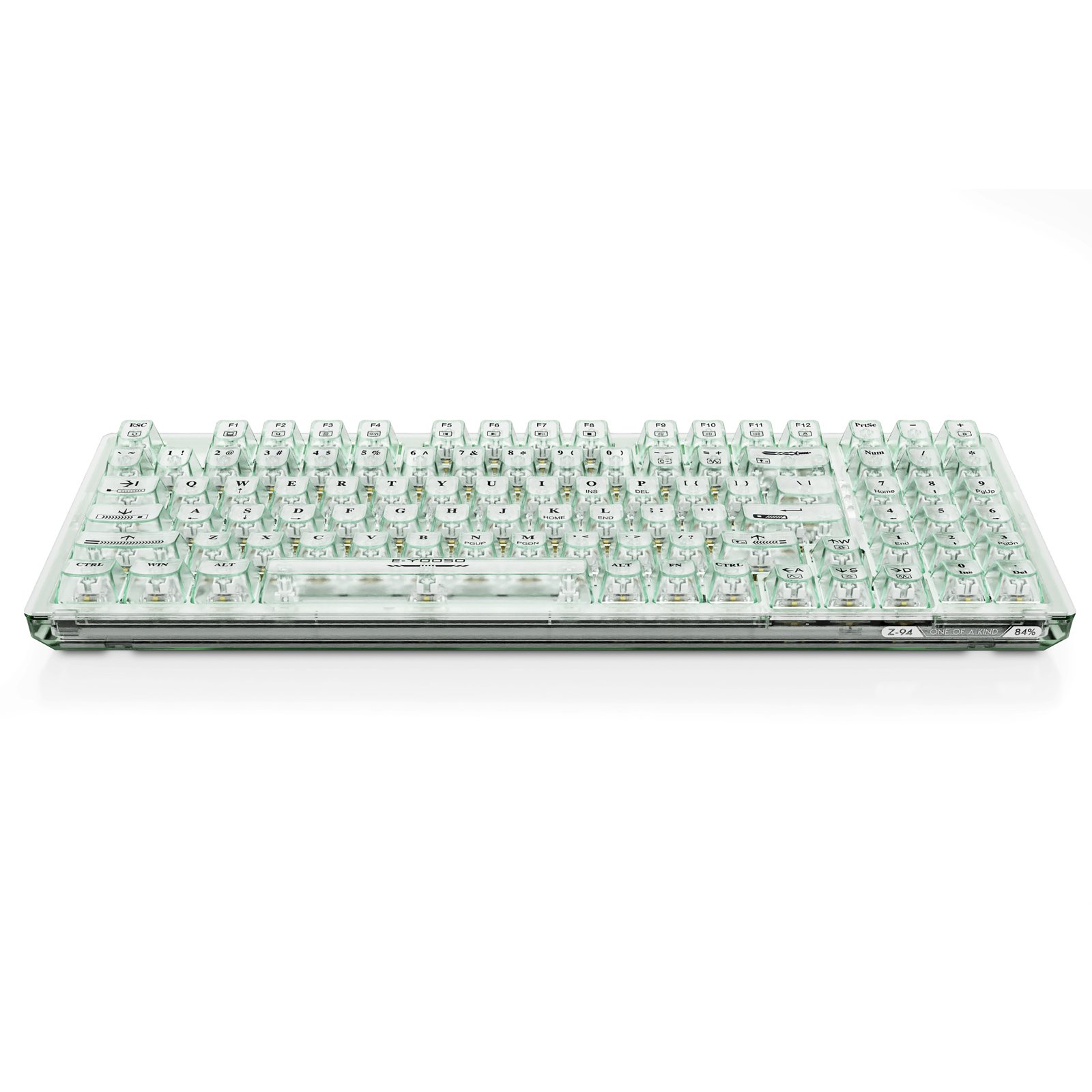 EYOOSO Z94 94 Keys LED Wired LED Backlight Keycap PC Computer Transparent Gaming Mechanical Keyboard Teclado