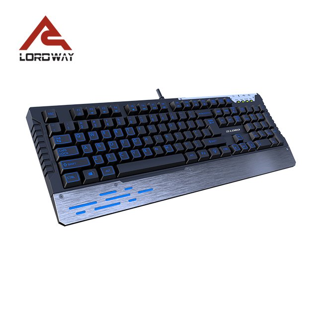 Backlight Metal Material Application Mechanical Keyboard with 6 Colors for Option White Color Color Box Desktop Lord USB 2.0