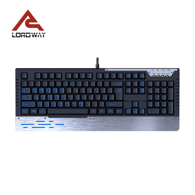 Backlight Metal Material Application Mechanical Keyboard with 6 Colors for Option White Color Color Box Desktop Lord USB 2.0