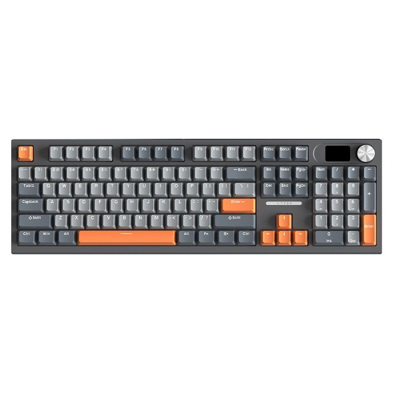 Factory direct Langtu LT104 Tri-mode RGB Wireless Gaming Mechanical Keyboard 104 keys with Display Flexible DIY for Gaming
