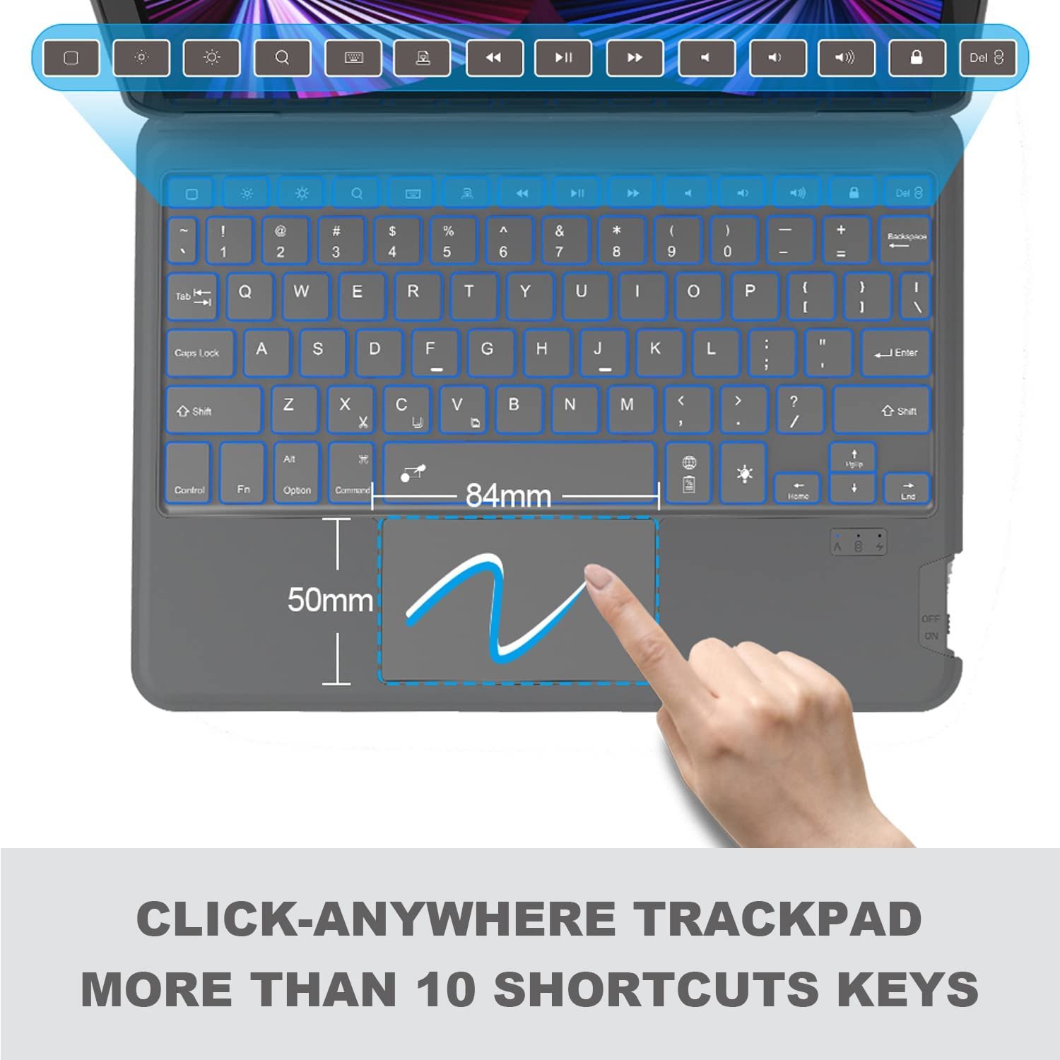 Combo Touch Detachable wireless Keyboards Magnetic keyboard case for ipad 10th gen 10.9 inch 2022 pro 11 inch ipad 10.2 10.5