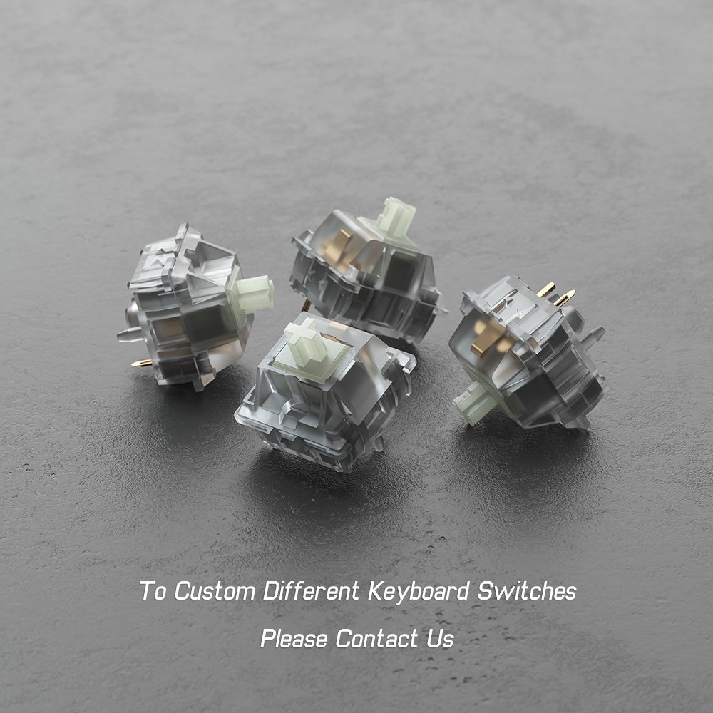 Gateron Hotswap For Outemu Jixian Linear Stem Tangerine Optical Pink Keyboard Mechanical Lube Switches