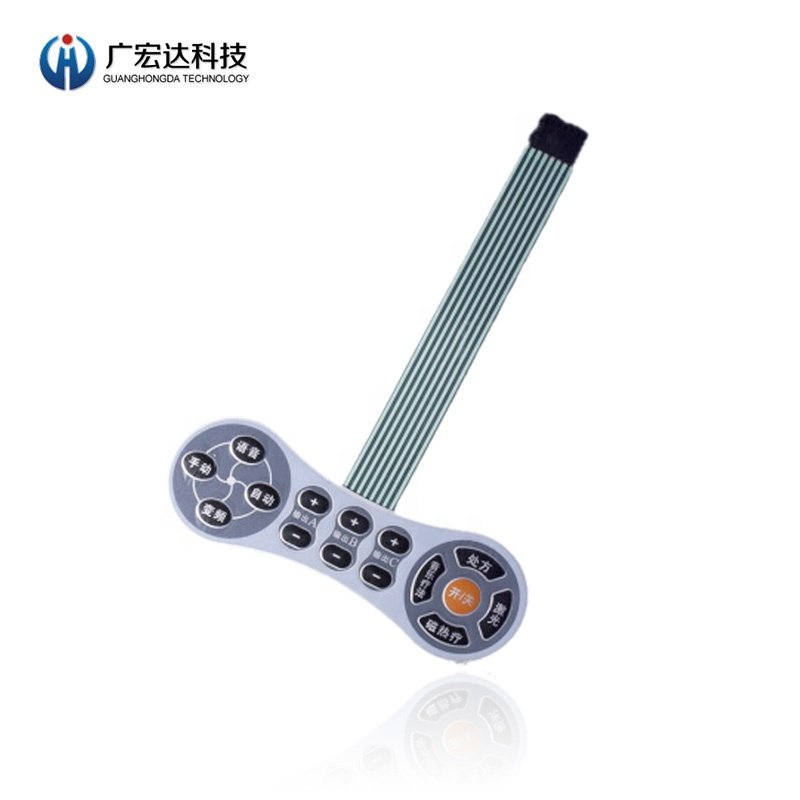 Hot sales Control Keypad Circuit Print Overlay Keyboard Membrane Switch with Metal dome