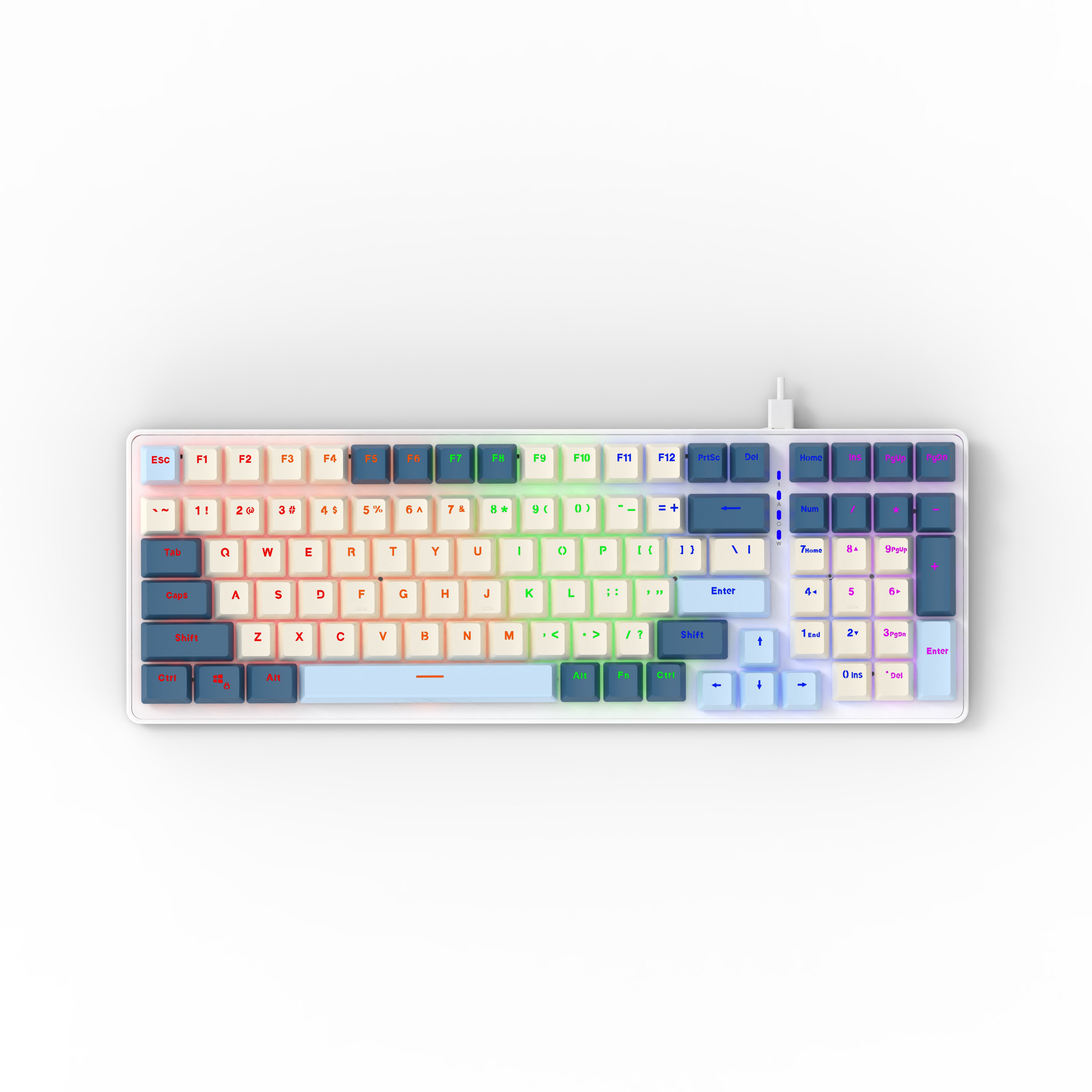 Hot Sale RGB Backlit Tri Modes Wireless Gaming Keyboard Triple Modes BT5.0 Mechanical Keyboard