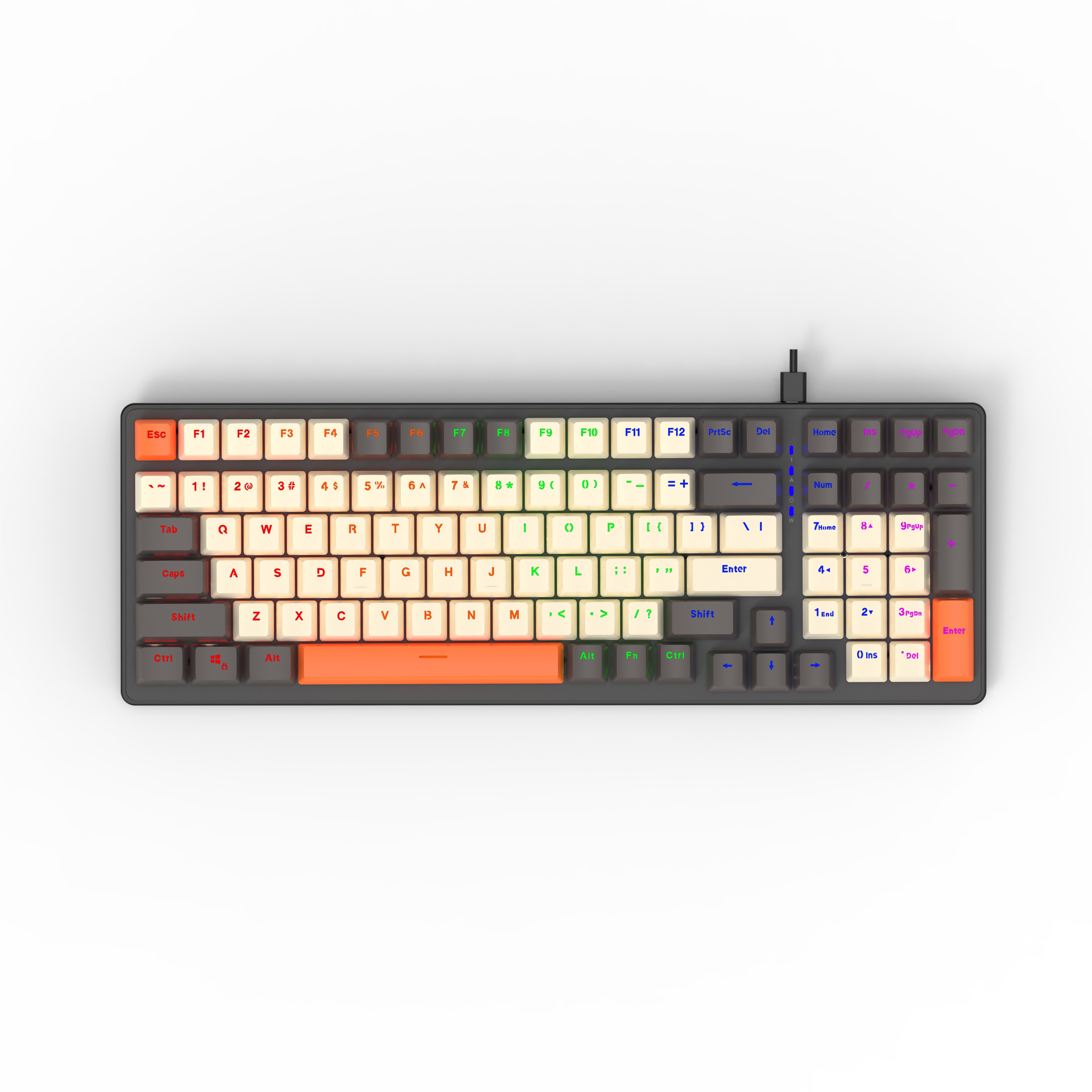 Hot Sale RGB Backlit Tri Modes Wireless Gaming Keyboard Triple Modes BT5.0 Mechanical Keyboard