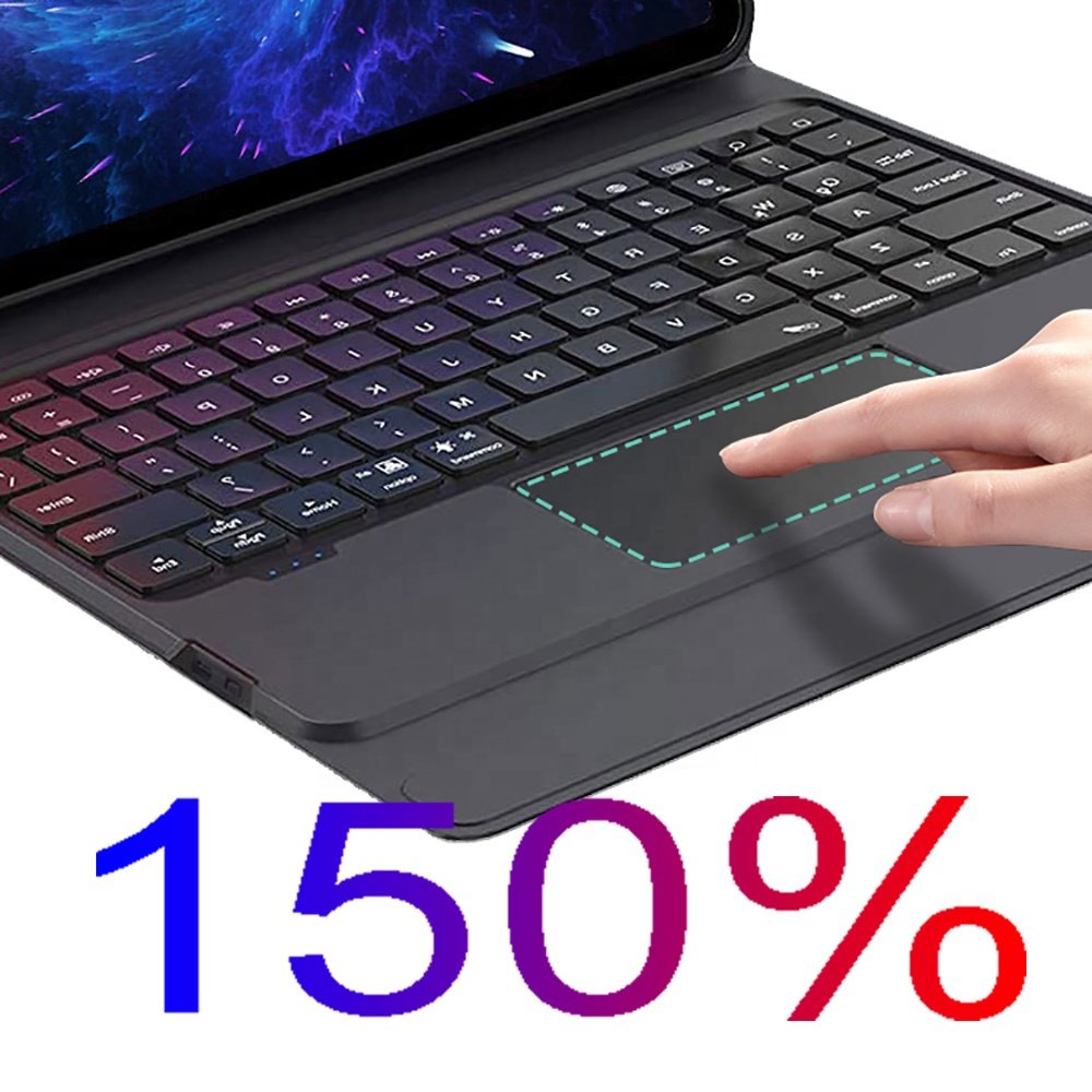 For iPad 10th 10 Generation 2022 Combo Touch Keyboard Case with Trackpad RGB Backlight Pen slot Customize clavier teclado Cases