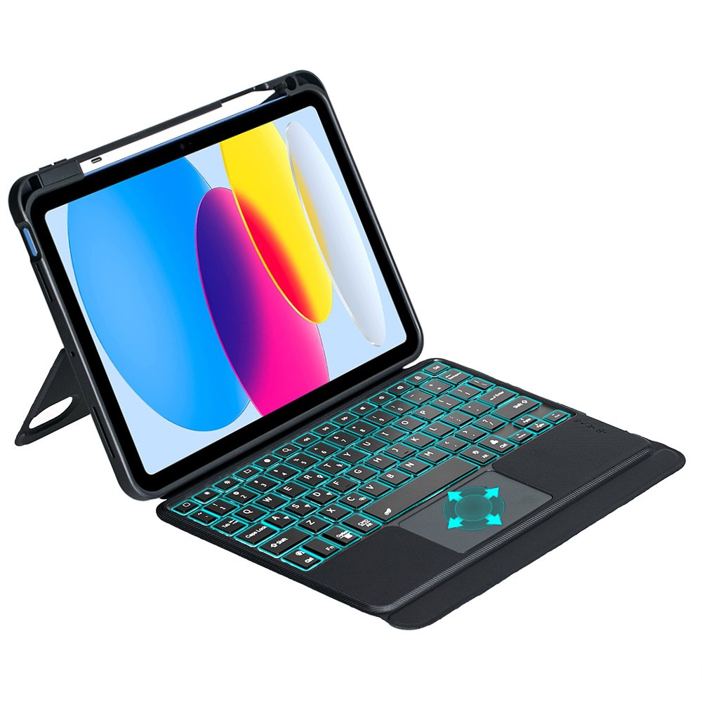 2-in-1 magic touchpad wireless keyboard tablet case For iPad 10 2022 backlit keyboard cover A2696