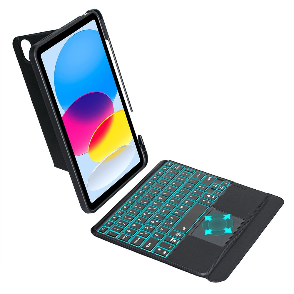 2-in-1 magic touchpad wireless keyboard tablet case For iPad 10 2022 backlit keyboard cover A2696