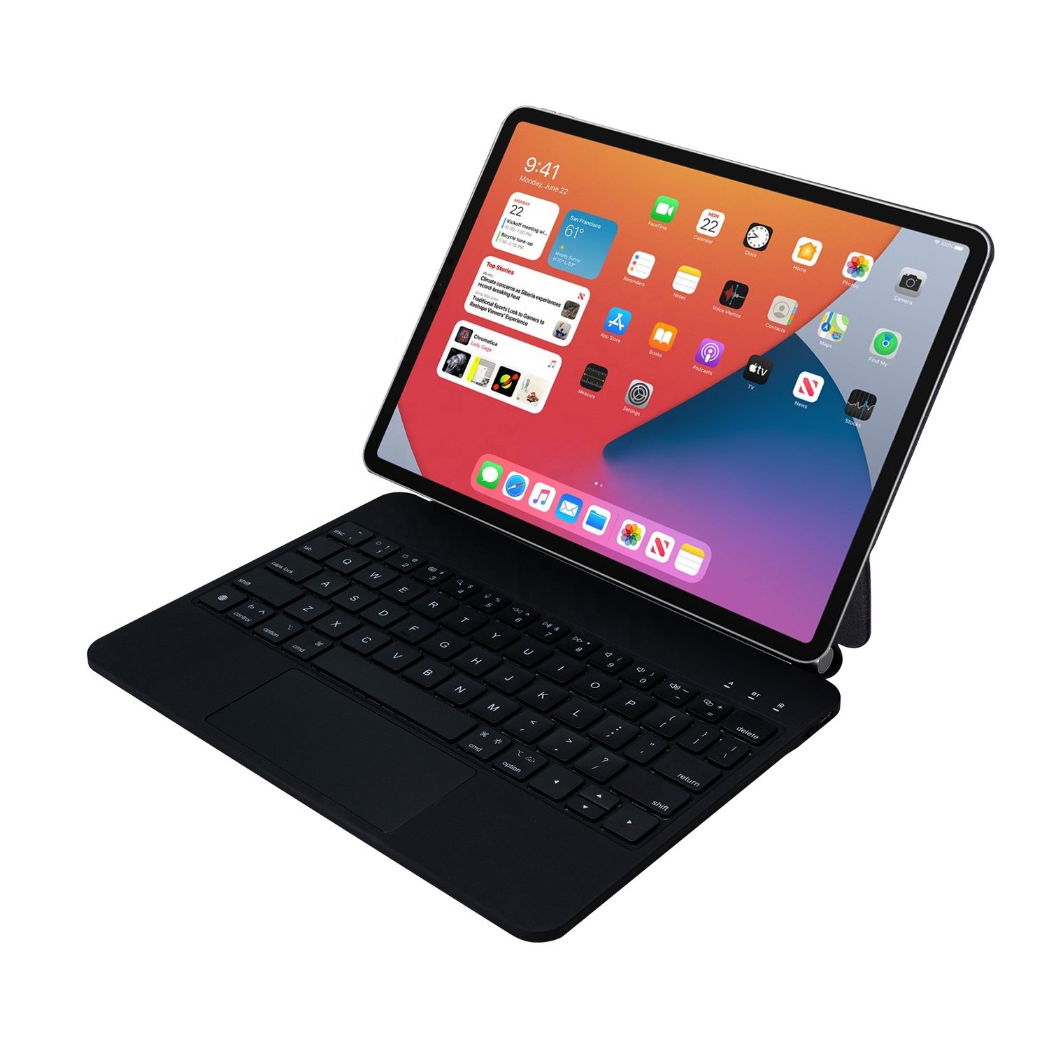 Factory Wholesale Price OEM/ODM apple magic keyboard with Multi-touch Trackpad Hinge Kickstand and RGB Backlit for iPad 10.9'',