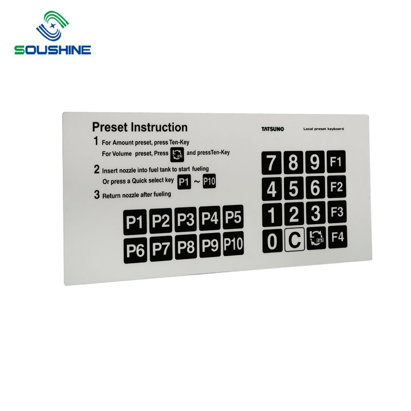Custom Printed Electronic Product Overlay Switch Control Button Panel Label Sticker Adhesive Membrane Keypad/Keyboard