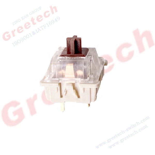 60g Mechanical Keyboard Switch 4mm Travel Over 80000K Cycles Electrical Life Au Alloy Contact 10mA Keyswitch
