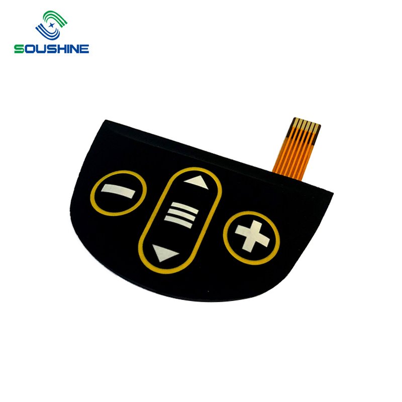 lexan keypad self adhesive Smart Electronics Matrix Array Keyboard LED Control Panel Pad 5 key membrane switch