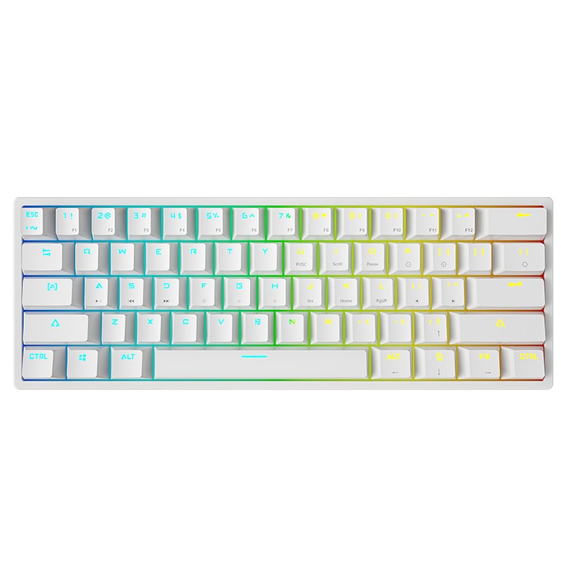 LEAVEN K620 61 Keys ABS Keycaps True Mechanical Keyboard USB Breathing Light Gaming Keyboard LED USB 2.0 Wired LED Backling