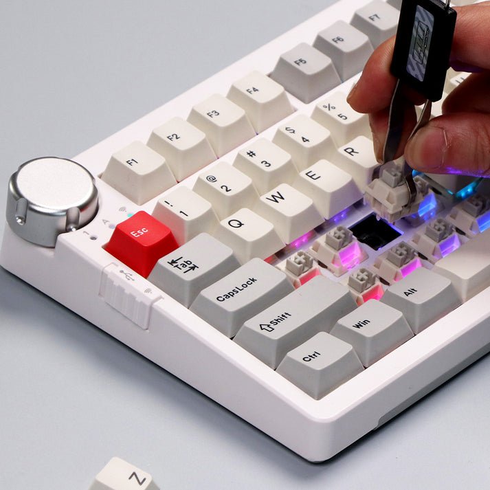 CIDOO ABM098 Quake matte switch VIA Mechanical Keyboard 98 Keys Gasket triple mode matte switch cnc aluminum case