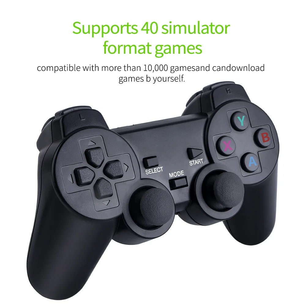 Retro Game Stick with Built-in 9 Emulators 20000+ Games 4K HD 2.4GHz Wireless Controller Play Retro Game Console Stick