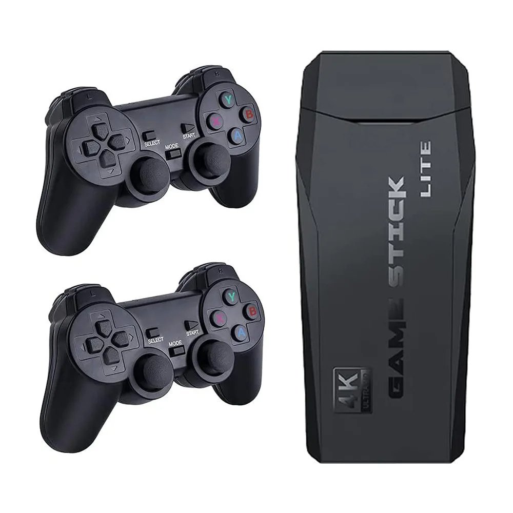 Retro Game Stick with Built-in 9 Emulators 20000+ Games 4K HD 2.4GHz Wireless Controller Play Retro Game Console Stick
