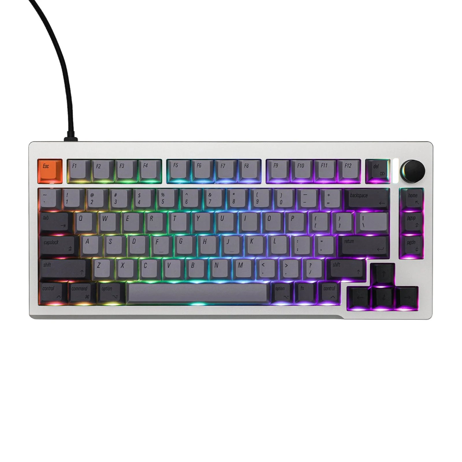 CIDOO C75 Magnetic switch VIA Mechanical Keyboard 81 Keys Gasket triple mode matte switch cnc aluminum case