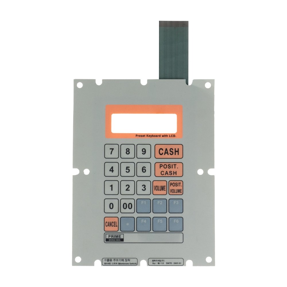 Custom Waterproof Flat PET Flex Cable Membrane Switch Backlighting PCBA Capacitive Touch Non-Tactile Keycaps Medical Keyboard