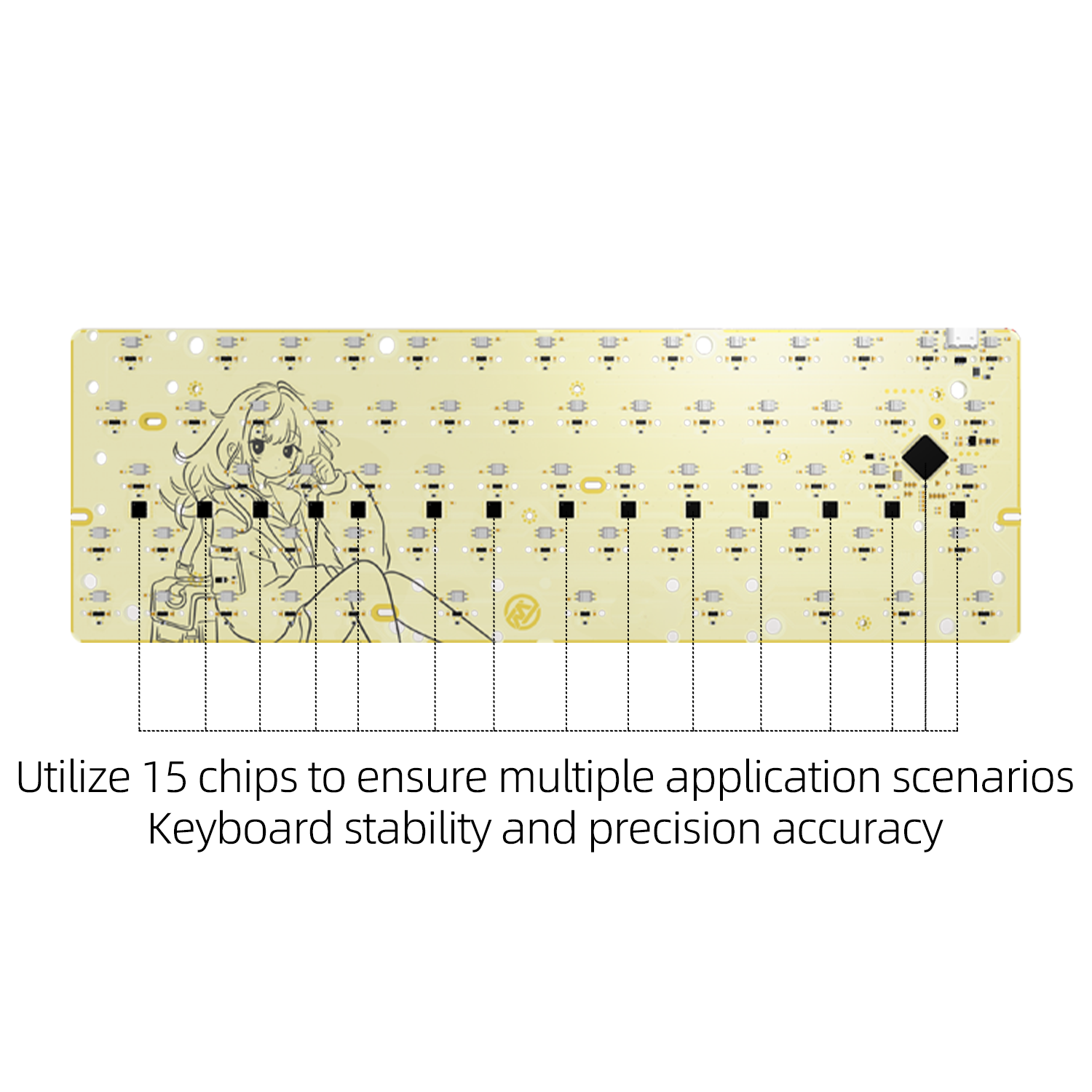 GATERON Magnetic Jade Switch Sikakeyb Castle HM66 66Key 60% Hall Sensor Magnetic Keyboard