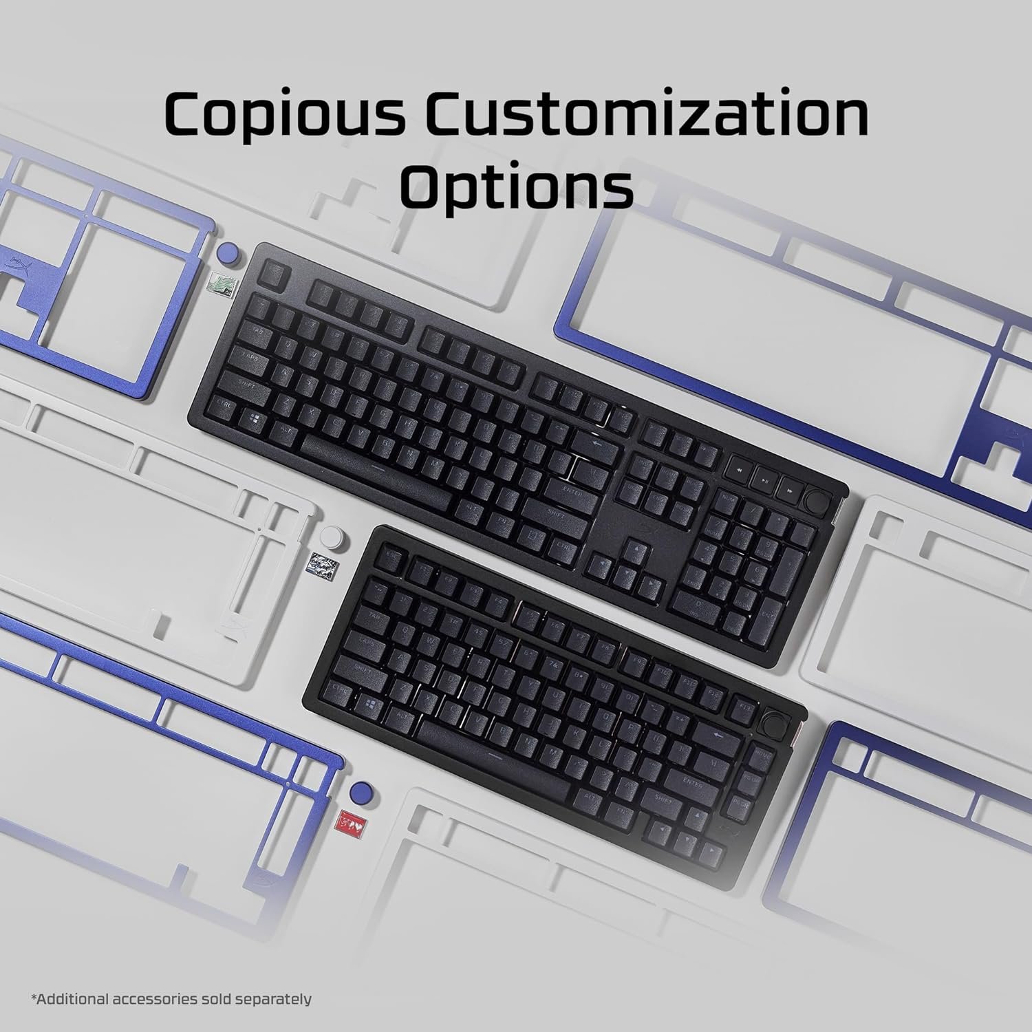 HyperX Alloy Rise Hot Swappable Mechanical Gaming Keyboard PC Ambient Light Sensor Gasket Mounted Linear Switches