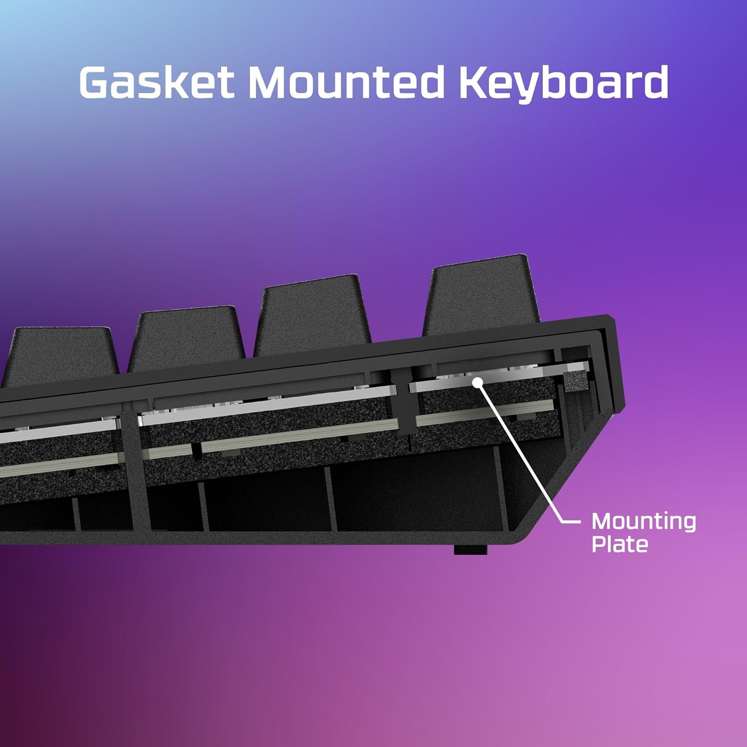 HyperX Alloy Rise Hot Swappable Mechanical Gaming Keyboard PC Ambient Light Sensor Gasket Mounted Linear Switches