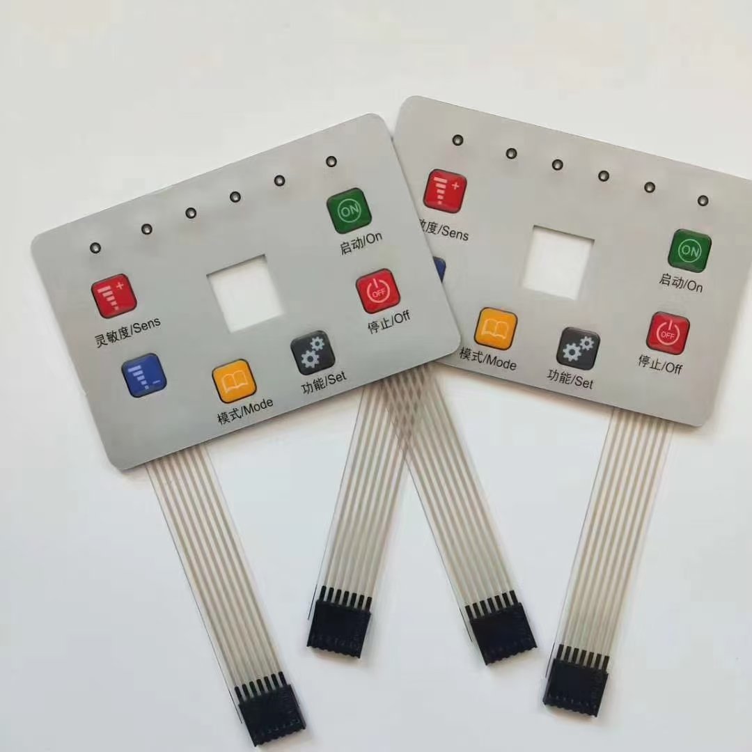 Custom Tactile Membrane Keypad Keyboard Switch Key Pad Graphic Overlay Flexible Silicone Metal Button Panel Metal Dome Contact