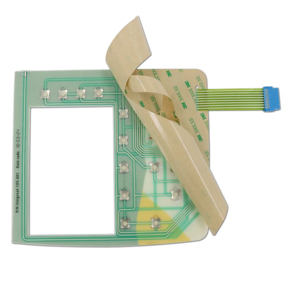 Custom Tactile Membrane Keypad Keyboard Switch Key Pad Graphic Overlay Flexible Silicone Metal Button Panel Metal Dome Contact