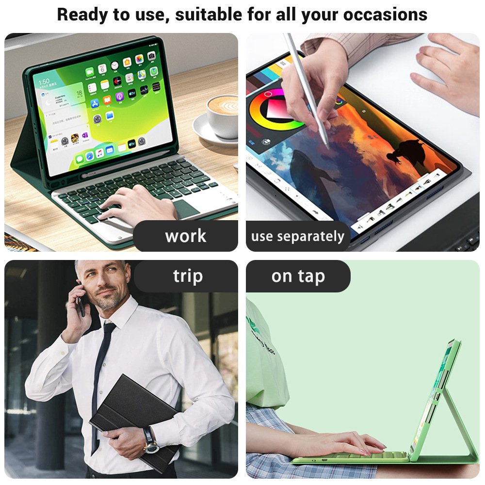 NEW Stand holder cover Russian Spanish English Korean Arabic BT wireless Keyboard Case for Samsung Tab A9 8.7 inch SM X110 X115