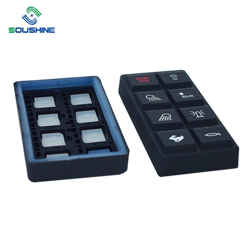 OEM Waterproof silicone rubber button key membrane switch overlay sealed membrane keypad keyboard panel pad