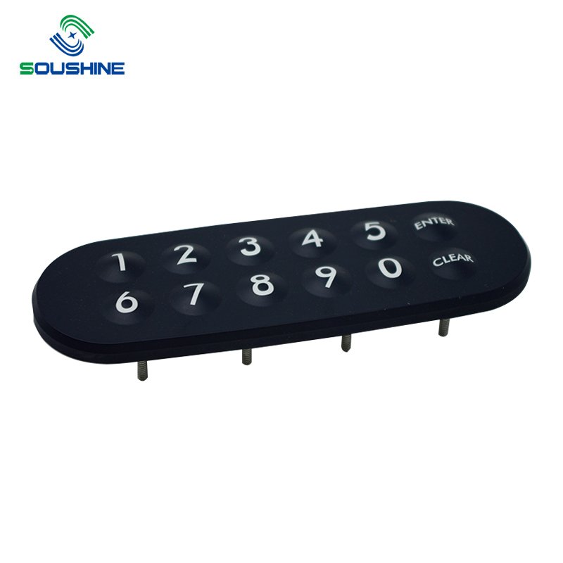 OEM Waterproof silicone rubber button key membrane switch overlay sealed membrane keypad keyboard panel pad